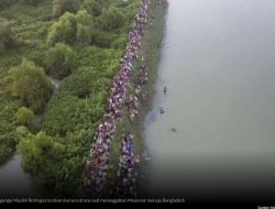 Menyedihkan, Ketika Penderitaan Muslim Rohingya Terekam Kamera Drone!