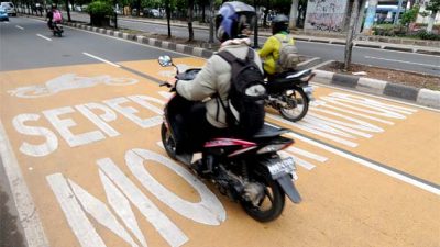 Polda Metro Jaya: Ada Pidana bagi Motor yang Keluar Jalur Khusus