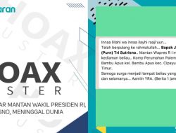 Berita Mantan Wapres RI, Try Sutrisno Meninggal Itu HOAX!