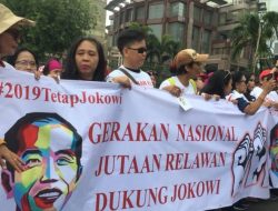 Ada Kampanye #2019TetapJokowi di Car Free Day