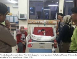 Kondisi Raffa Bocah Korban Pelemparan Batu di Depok