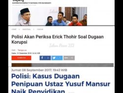 Modus Operandi Dalam Mematikan Lawan Politik, Benarkah?