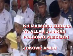 VIRAL Video KH Maimun Zubair Doakan Prabowo Presiden, Diaminkan Jokowi