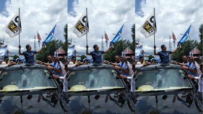 Keren! Sandiaga Kibarkan Bendera PKS saat Kampanye