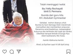 Innalillahi Wa Inna Ilaihi Rooji’un…Ibunda Aa Gym Meninggal Dunia Pagi Ini