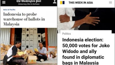 Washington Post Muat Berita Surat Suara Tercoblos 01 di Malaysia