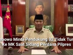 [Video] Prabowo Minta Pendukung 02 Tidak Hadir ke MK Saat Sidang Perdana Pilpres