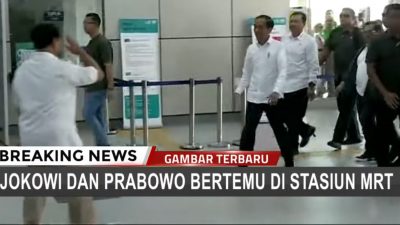 [Video] Detik-detik Prabowo Hormat dan Bersalaman dengan Jokowi di MRT