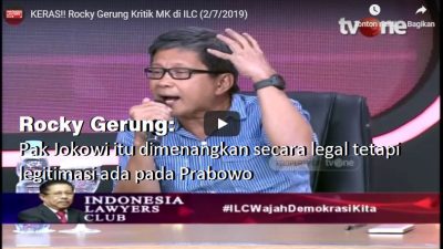 Vonis MK, Rocky Gerung: Jokowi Dimenangkan Secara Legal Tapi Legitimasi Ada Pada Prabowo