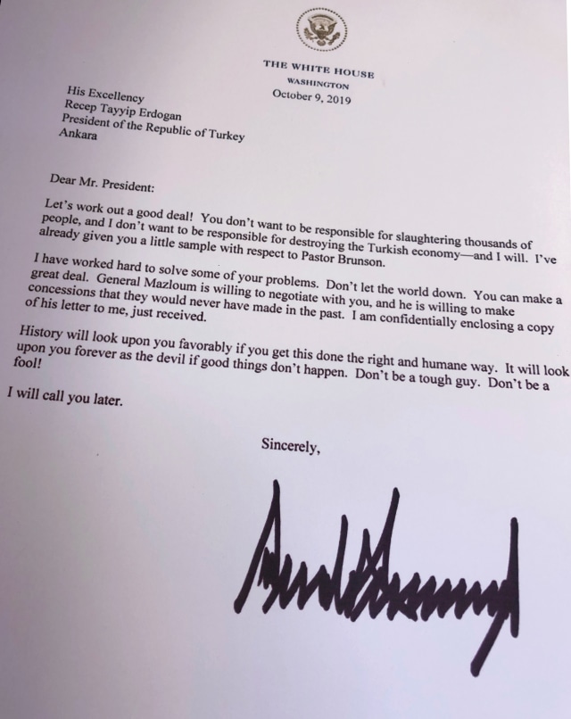 Surat dari Trump