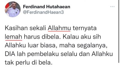 #TangkapFerdinand Trending Usai Ferdinand Hutahaean Cuit ‘Allahmu Lemah’