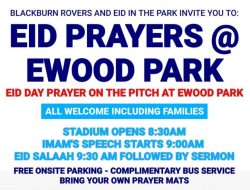 Blackburn Rovers Siapkan Stadion untuk Umat Muslim Salat Idulfitri