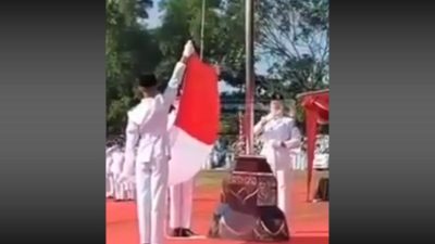 Momen Merah Putih Gagal Berkibar di Hadapan Gibran