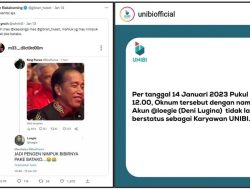 Karyawan Unibi yang Komen Foto Jokowi, Dipecat atau Mengundurkan Diri?