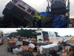 Kecelakaan Maut Beruntun di Tol Boyolali