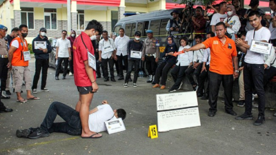 Rekonstruksi Tersangka Achiruddin