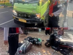 Lawan Arah, 7 Pemotor di Lenteng Agung, Tertabrak Truk