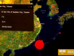 Pascagempa M 7,5 di Taiwan, Tsunami Terjang Yonaguni Jepang