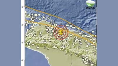 Gempa M 4,9 Guncang Jayapura, Papua